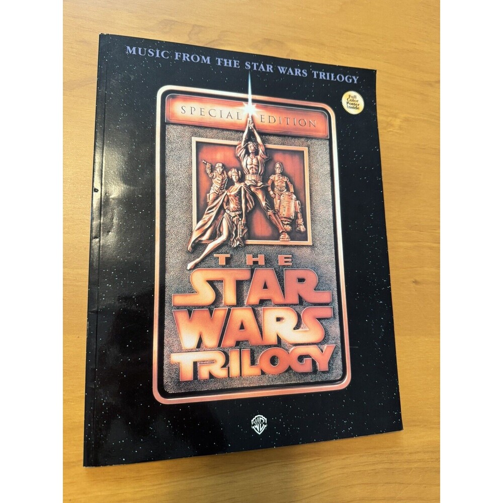 Sheet Music Book FROM THE STAR WARS TRILOGY PIANO BOOK With Poster George Lucas
